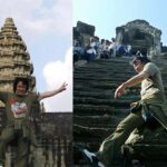 In 2004, Jackie Chan embarked on a U.N. trip to Cambodia where he visited the magnificent Angkor Wat Temple, exploring the wonders of this historic site.