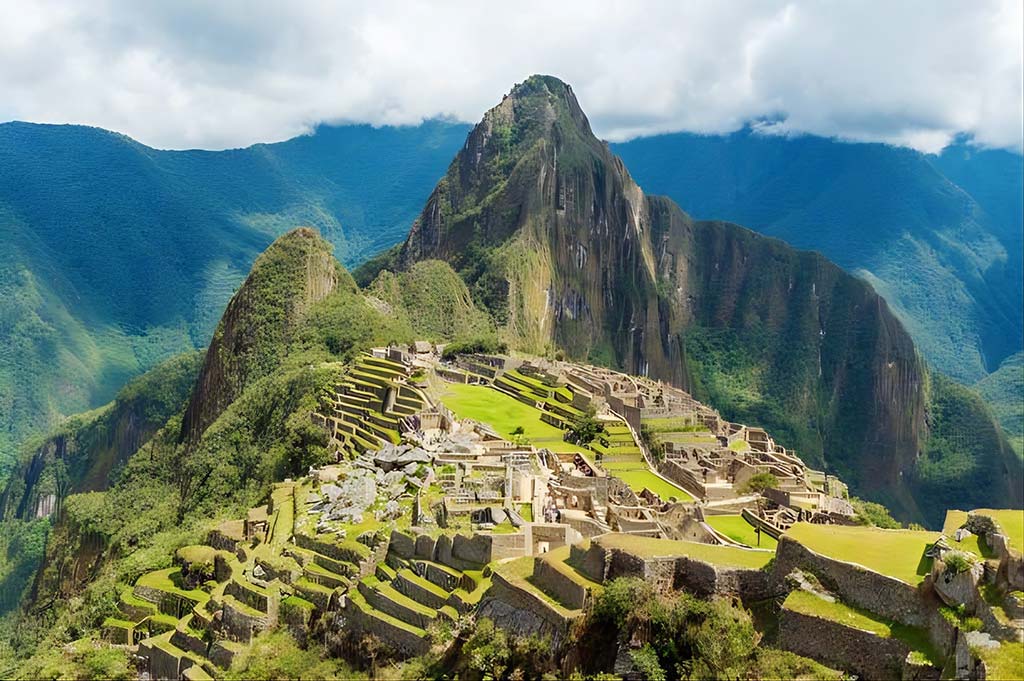 Exploring the enigmas of the ancient Inca civilization in Peru's Andes Mountains: Machu Picchu.