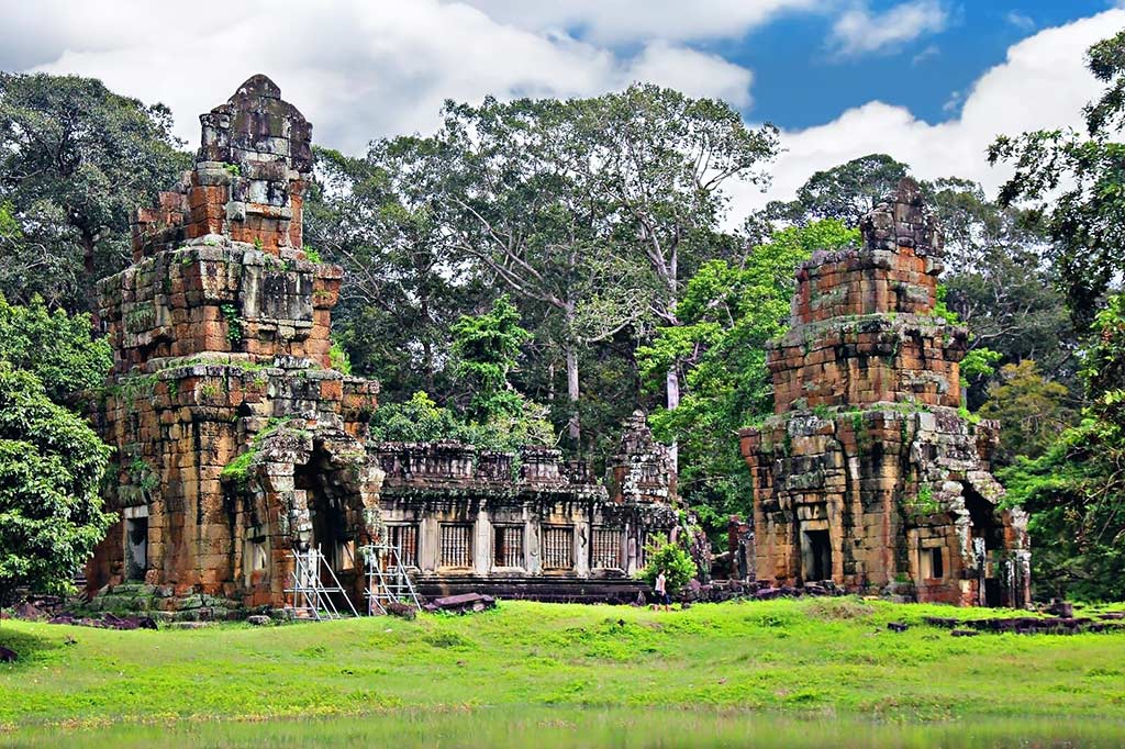 North & South Khleangs: Scenic Landscape of Stone Temples in Angkor Thom, Siem Reap Province
